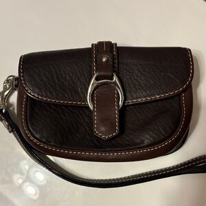 Dooney and Bourke Brown Leather Clutch